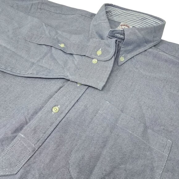 Brooks‎ Brothers Button Down Dress Shirt Large Men's Blue Long Sleeve - Picture 1 of 8
